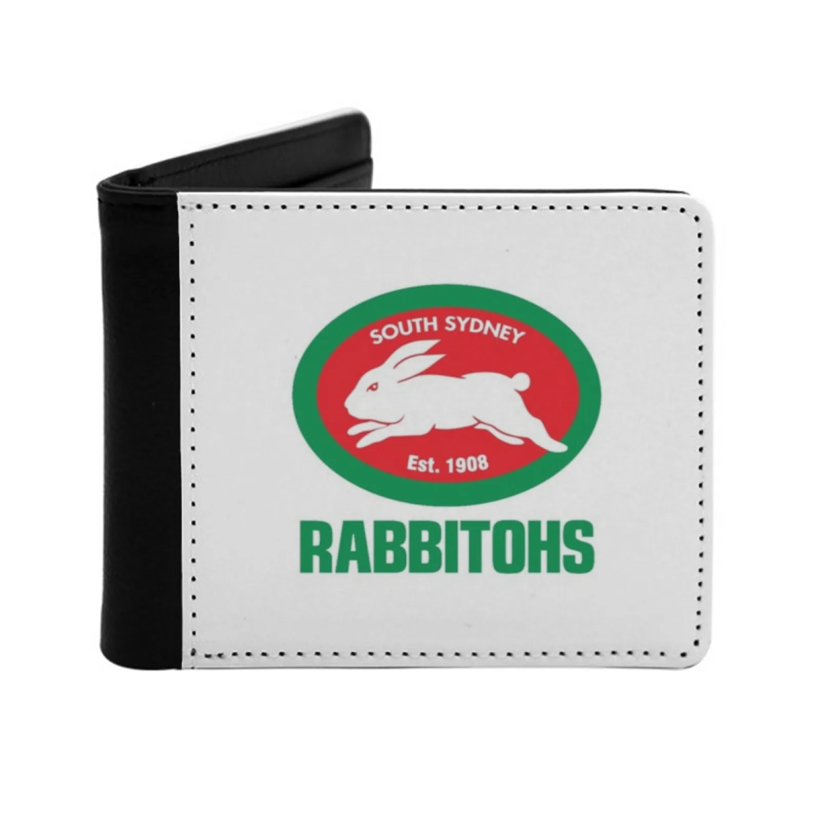 Rabbitohs Sydney City Short Men's Wallets Credit Card Holder Retro Wallet Male Pu Leather Wallet Logo South Personalized Print