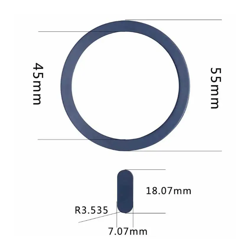 JCD حلقة لوحة معدنية مغناطيسية لدعم Magsafe شاحن لاسلكي ورقة الهاتف المحمول لحامل السيارة المغناطيسي