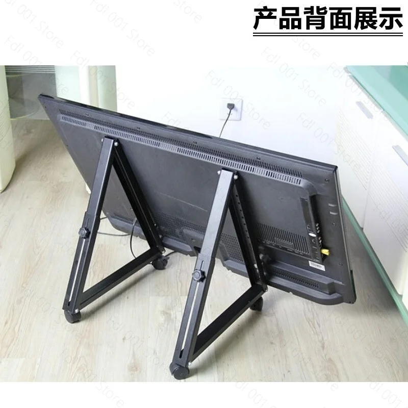 1 Pair Rolling TV Stand, Mobile TV Stand with Wheels for 32-65 Inch LED, LCD, Flat&Curved TVs, Angle Adjustable TV Cart