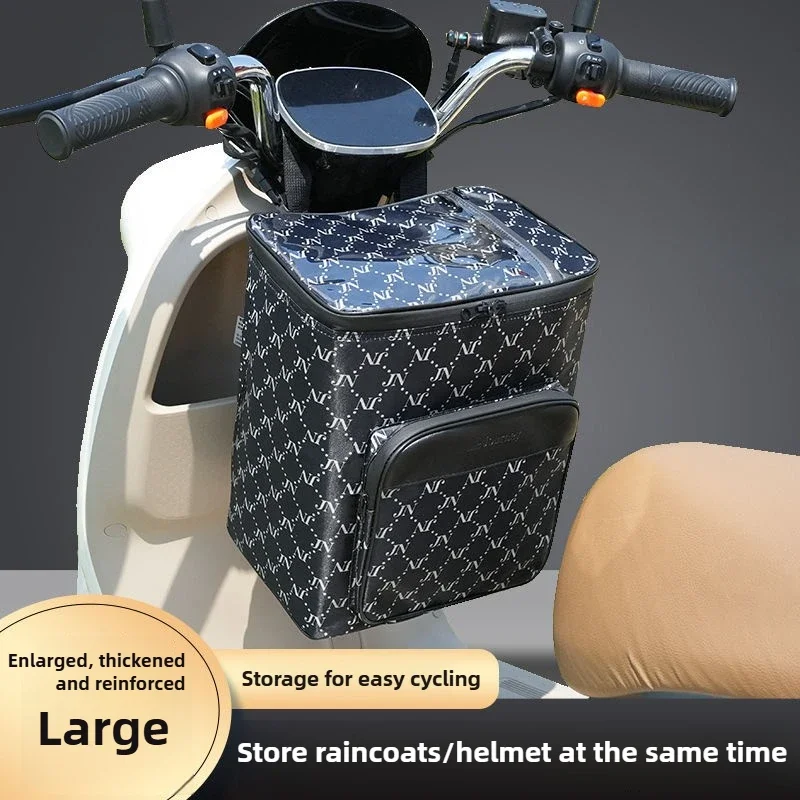 

Large Capacity Motoecycle Front Hanging Bag Portable Waterproof Helmet Bag Electric Vehicle Front bag Storage Raincoat Storage