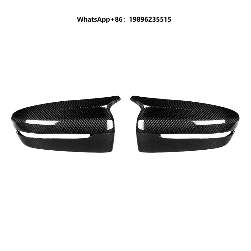 A Pair of High-quality Cowhorn Style Dry Carbon Fiber Rearview Mirror Shells