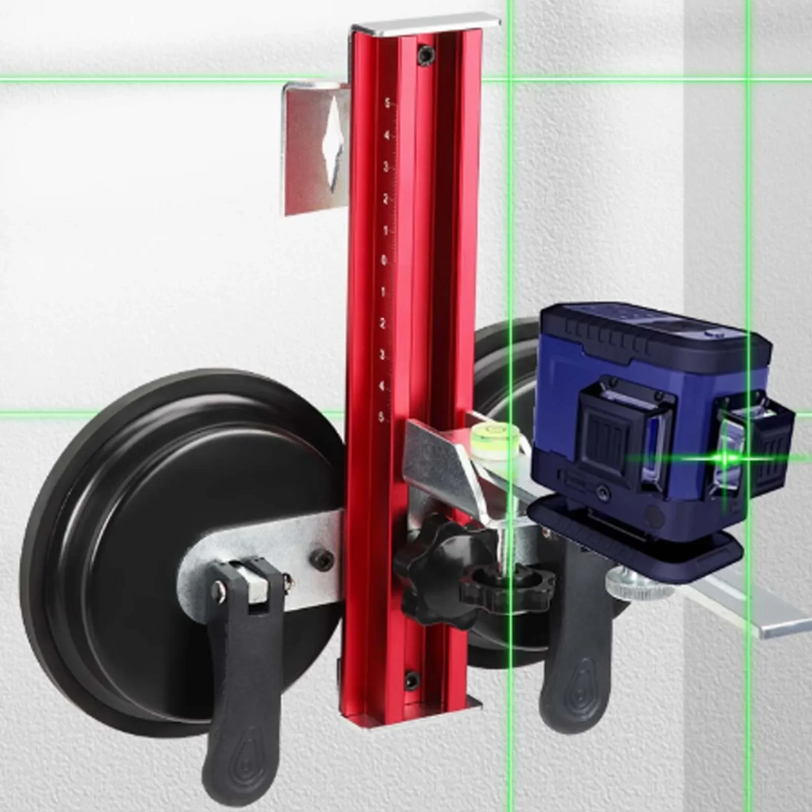 Suction Cup Type Non Punch Wall Mounted Horizontal Bracket, Horizontal Measuring Bracket