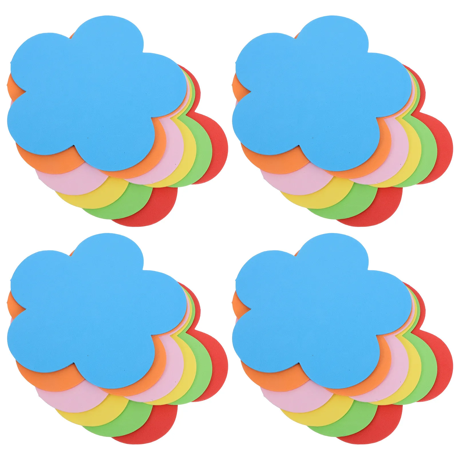 72Pcs Colorful Foam Flower Cutouts 15x14cm DIY Die Cut Floral Decor for Classroom Art Projects Bulletin Board Home School