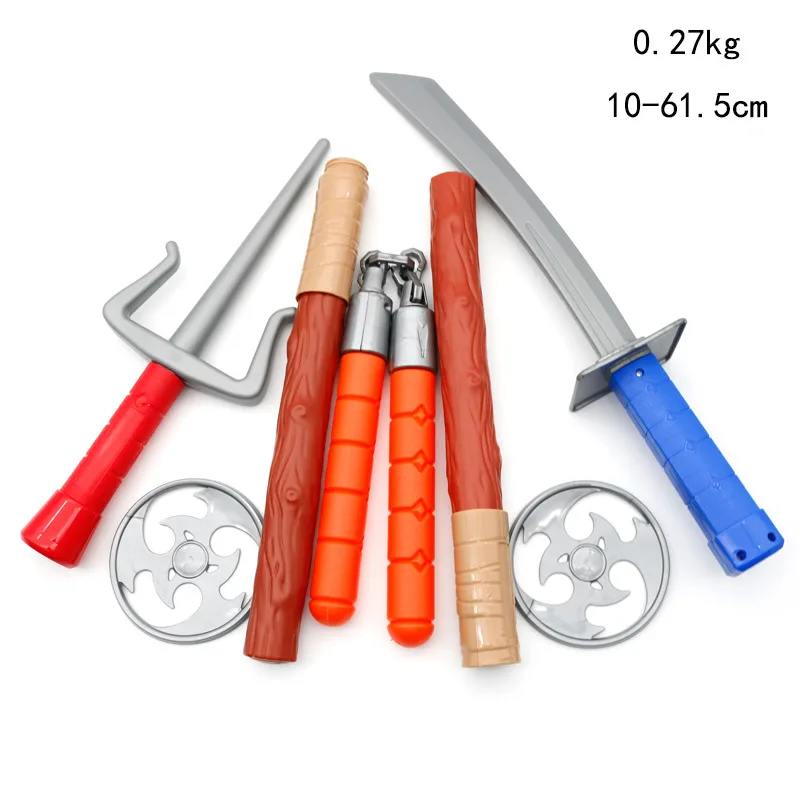 5PCS/Set Japanese Martial Arts Children'S Ninja Character Performance Props Toy Knife Models Cosplay Props Plastic Weapon