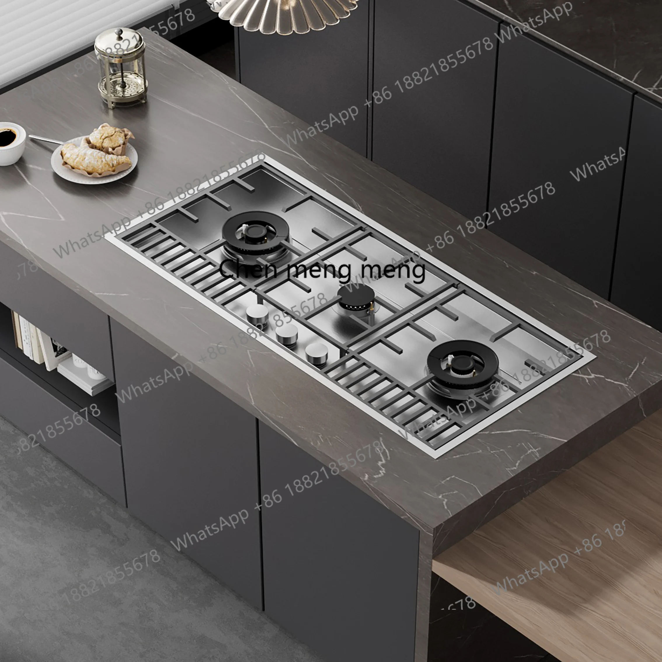 

Three-eye sunken gas stove fire stainless steel gas stove