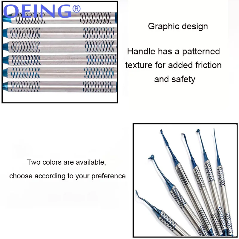 6PCS ทันตกรรมเรซินคอมโพสิตชุดบรรจุ Double-HEAD ไทเทเนียมชุบหัวหนาจับชุดฟื้นฟูทันตกรรมเครื่องมือ Mater