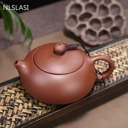 Chinese Yixing Teapot Purple Clay Xishi Tea Pot Beauty Handmade Kettle Dahongpao Tea Set Customized Gifts Authentic
