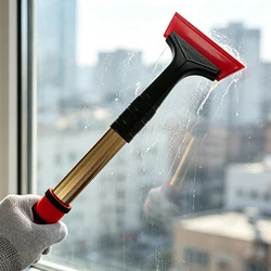 Tergipavimento in Silicone rosso spazzola per acqua automatica tergicristallo per doccia tergivetro manico lungo per finestra parabrezza per Auto B90