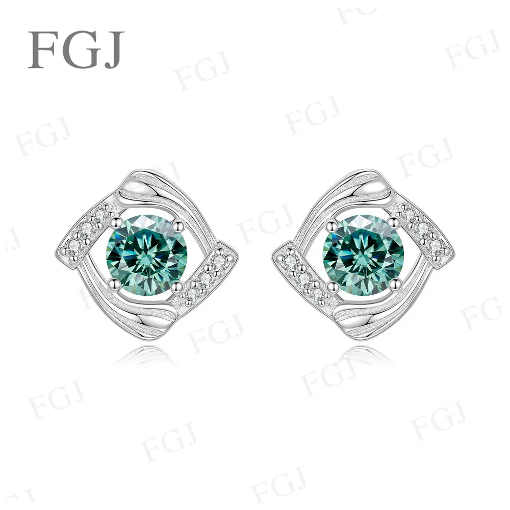 1ct Moissanit-Ohrringe, D-Farbe, VVS1, S925-Sterlingsilber, Ohrstecker für Damen, Geburtstagsfeier, hochwertiger edler Schmuck, Geschenk – Detail 6