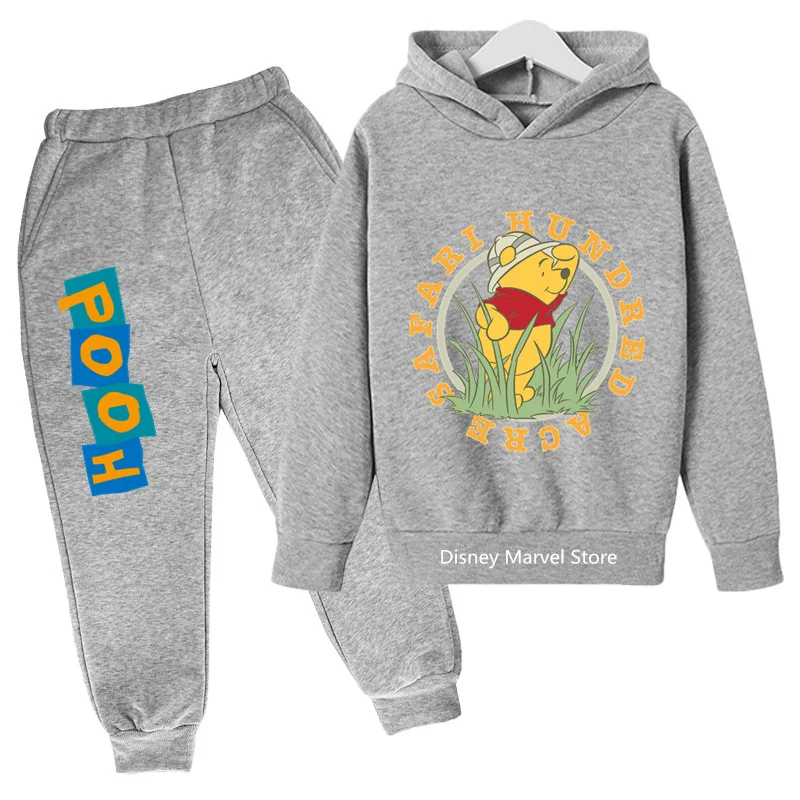 Disney Winnie The Pooh Kids' Hoodie Set - Adorable & Comfy With Printed Character Details!  Perfect For Casual Daily Wear