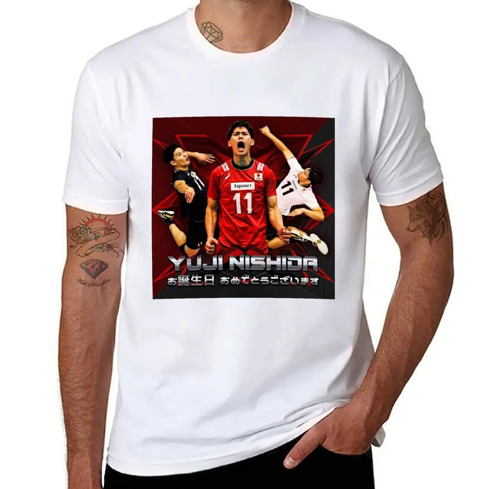 

yuji nishida - nishida T-Shirt man t shirt cotton cotton t shirt pack T-Shirt