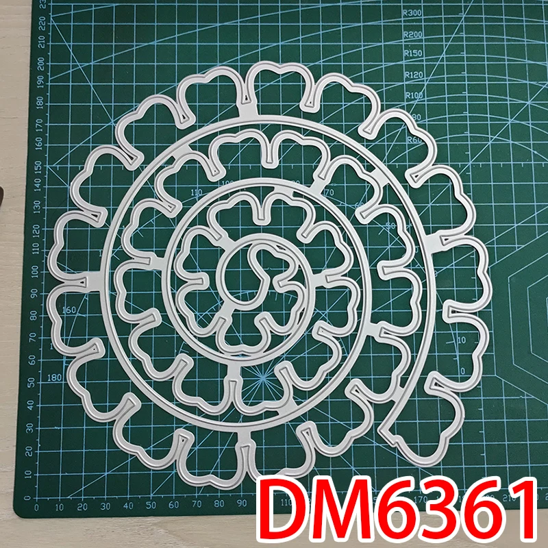 New Large spiral flower metal cutting die mould scrapbook decoration embossed photo album decoration card making DIY handicrafts