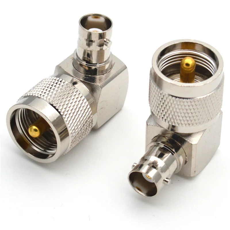 UHF PL-259 Stecker auf BNC Buchse Winkeladapter 90 Grad BNCK zu UHFJ HF-Koaxialstecker aus Messing für Computer-LAN – Detail 6