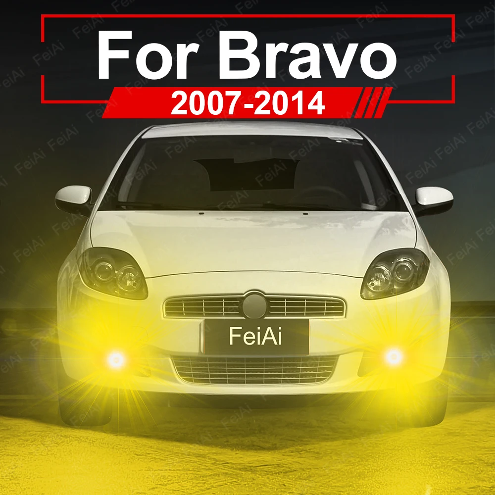 

LED Front Fog Lights For Fiat Bravo 2 198 2007 2008 2009 2010 2011 2012 2013 2014 Dual Color LED Fog Light White Yellow Ice Blue