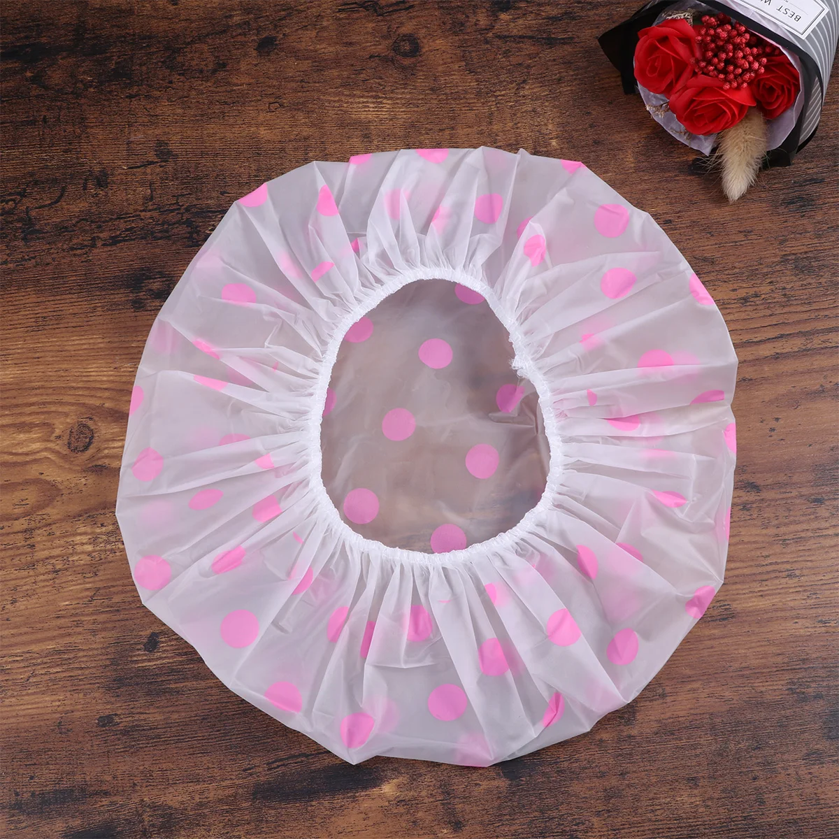 

3pcs Waterproof Shower Caps Elastic Plastic Bathing Hair Cap For Women Lady Salon Use Non-Disposable Reusable Travel Lightweight