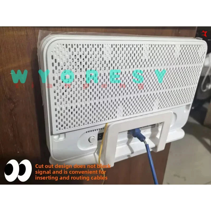 Cable‑Channel Wall Storage Rack for Wireless Router Fixed Base Household Office Network‑device Support Rack