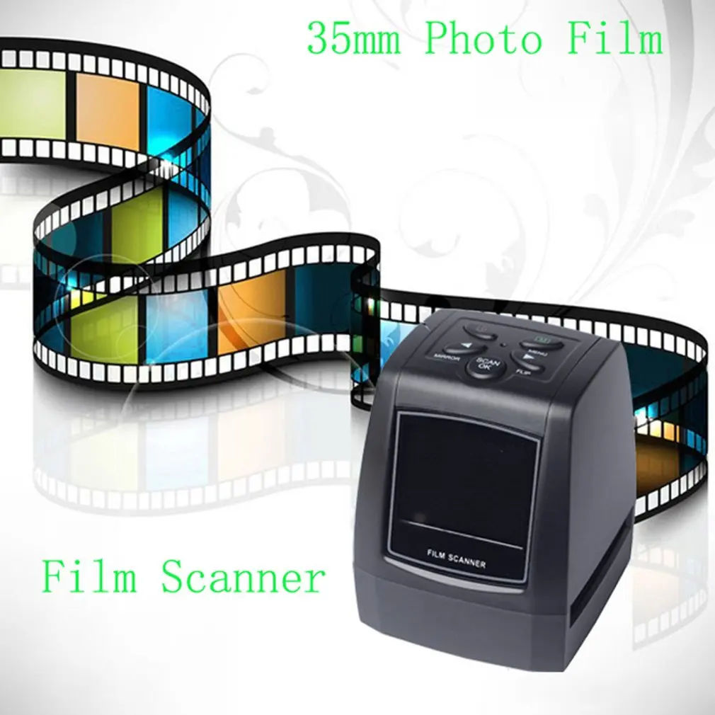 2.36 Inch LCD Negative Film Scanner 35/135mm Slide Film Converter Protable Photo Digital Image Viewer Build-in Editing Software
