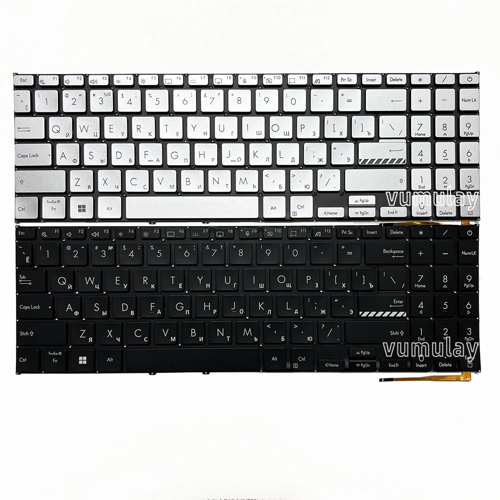 US/ロシア語バックライトキーボード ASUS Vivobook X1504 X1504ZA
