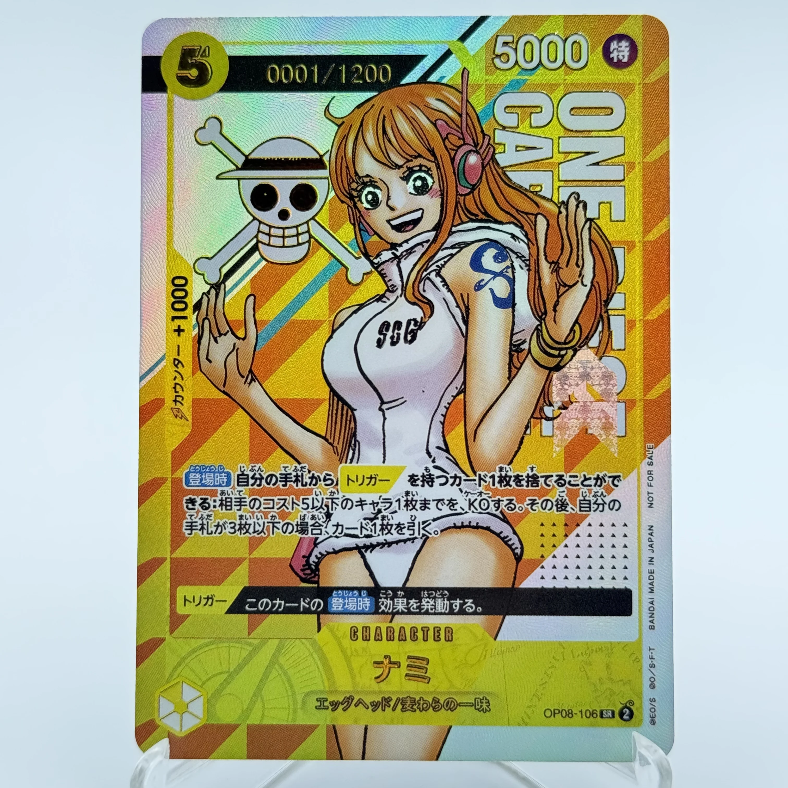 OTCG ONE PIECE Tarjeta de juego Nami OP01-016 Alt Art 1er aniversario Set Promoción limitada Tarjetas Proxy DIY de una pieza