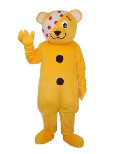 Costume de mascotte de dessin animé pour adultes, ours en mousse, paupières au beurre, robe en peluche, Noël, Halloween, offre spéciale, nouveau