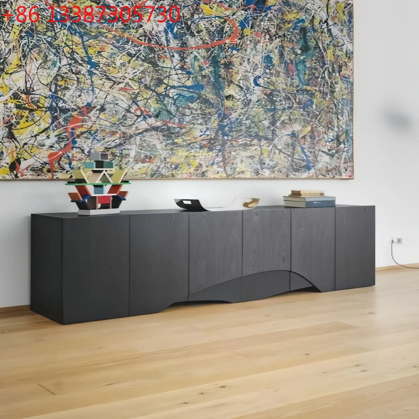 

Тумба-сервант Wabi Sandy Wind Paint из массива дерева для прихожей, скандинавский шкаф для хранения в гостиной