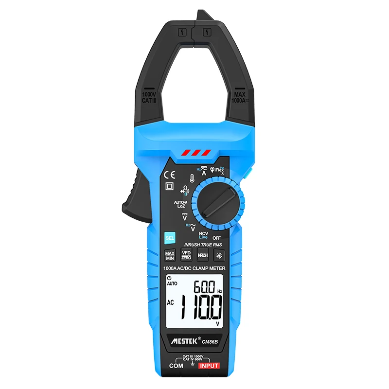 MESTEK CM86 True-RMS 1000A AC/DC Curent Clamp Meter Multimeter Pinza Amperimetrica Tester By iFlex Clamp AC Current Up To 3000A