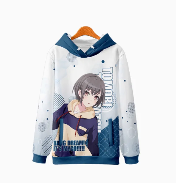 Anime BanG Dream! Takamatsu Tomori Hooded Hoodie Cosplay Costume Autumn Winter Men Women Coat Loose Jacket Tops