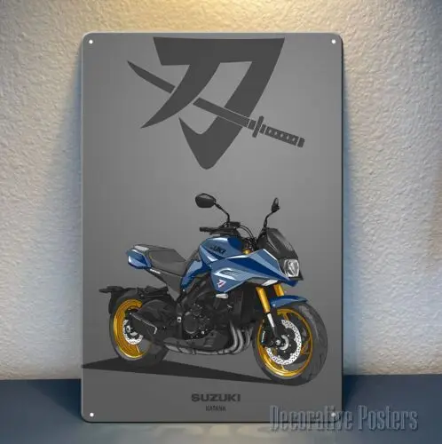 katana Motorcycle Metal Poster - Collectable Sign Size:20x30cm