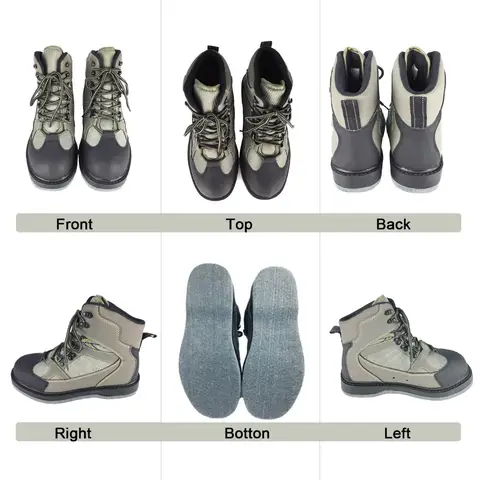 JEERKOOL Flugfiskevadarskor Vadarskor Fiskevadarskor och byxor Fiskekängor Vattenset Rock Sportsvadare Filtsula Jakt 10 best sales vadarbyxor - №9