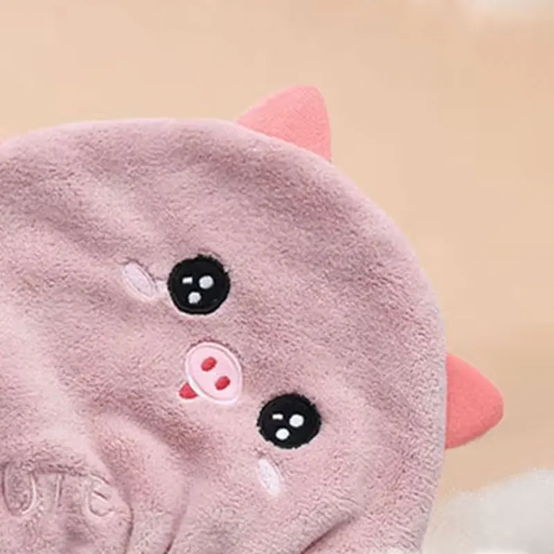 【Hot sales】1pc Quick Dry Hair Cap With Cute Cartoon Bear Design - Absorbent Shower Cap For Hair Drying And Styling