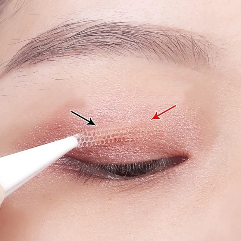 1/3/5/6Sheet Invisible Double Eyelid Sticker Natural Mesh-Lace Glue-free Stripe Self-adhesive Natural Eyelid Tape Makeup Tool