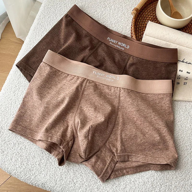 

3pcs/Set High-elastic cotton ammonia men's underwear u convex No waist tightness during daily commutes Men's boxer briefs