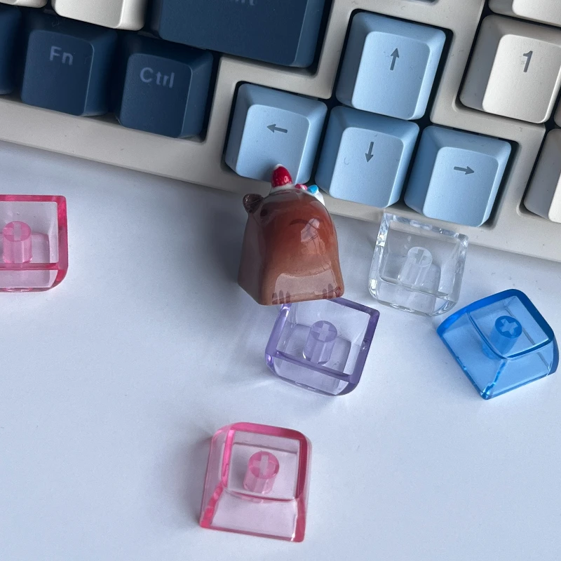 Capibara Keycaps Origineel Ontwerp Aardbei Ijs Dolfijn Artisanale Keycap Cartoon Dier Mechanische Keyboard Keyboard Accessoire