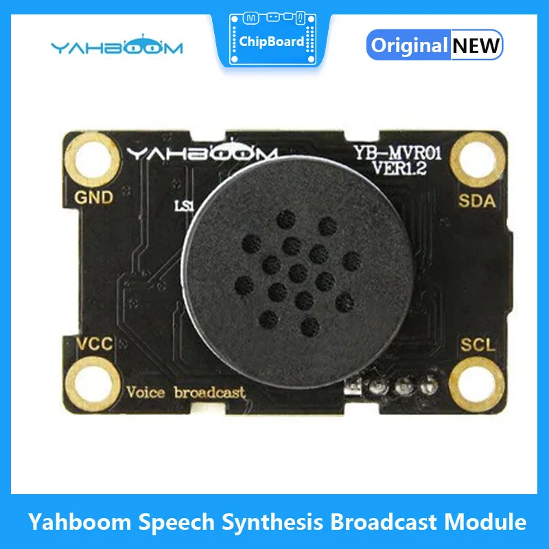 Yahboom Raspberry Pi Speech Synthesis Broadcast Module Compatible with Alligator Clip/DuPont line/PH2.0 Cable