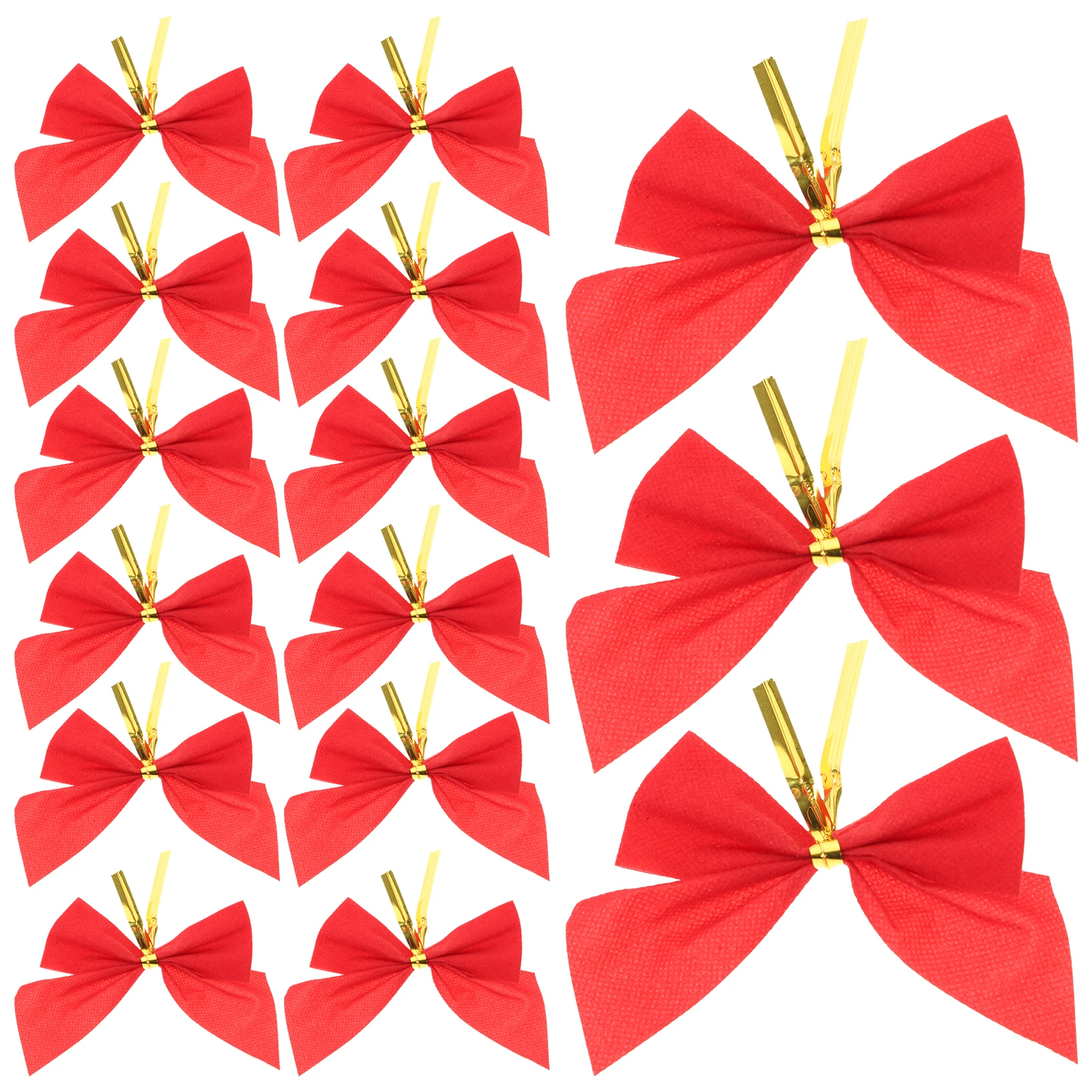 

120 Pcs Christmas Decoration Bow Materials Tree Decorations Ornaments Red Small Bowknot Holiday Festive Bows Tie for
