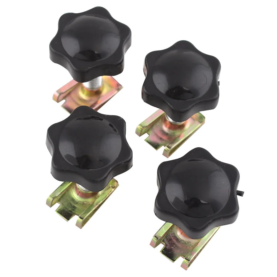 4 Pair For Harley Davidson Motocycle Black Knobs+ Screws+U-Clips  Saddlebag Mounting/Security Theft Deterrent System 1993- 2017