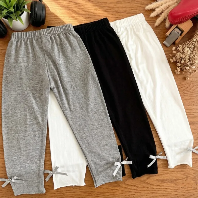 Girls Long Pants Kids Thin Pant Summer Spring Legging Trousers Bottoms Children's Clothes Modal Soft Toddler Girl Clothes