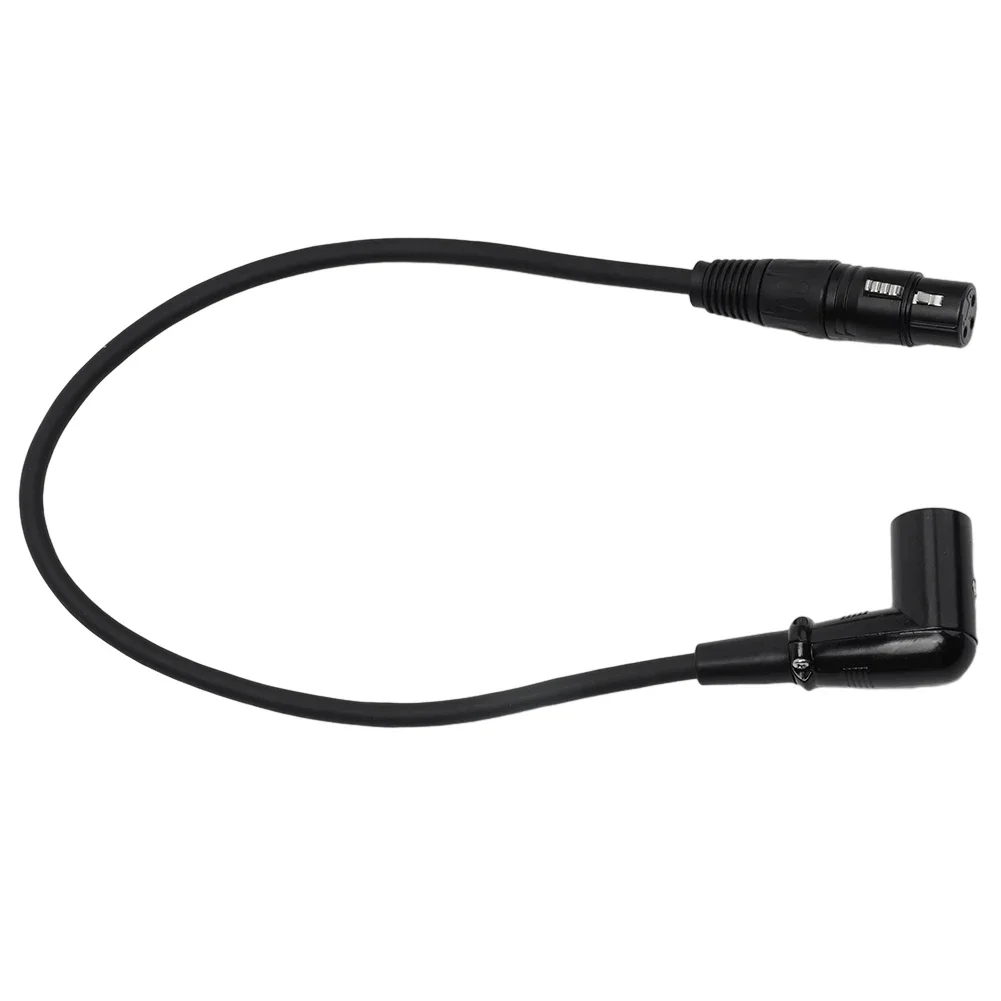 3 Pin XLR Right Angle Male To Female Plug Microphone Audio Cable Shielded Cord Durable Good Conductivity Microphone Cable