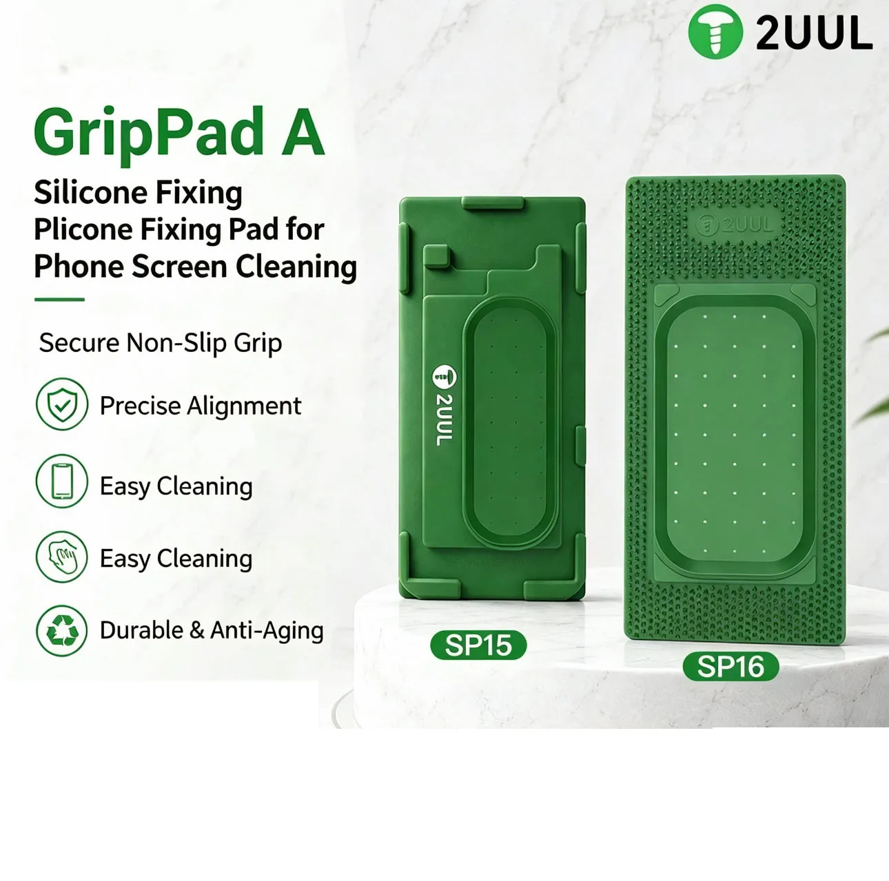 2UUL SP15 / SP16 Anti-Slip Heat-Resistant Silicone Pad For LCD Screen Separator Mobile Phone Curved Screen Repair Tool