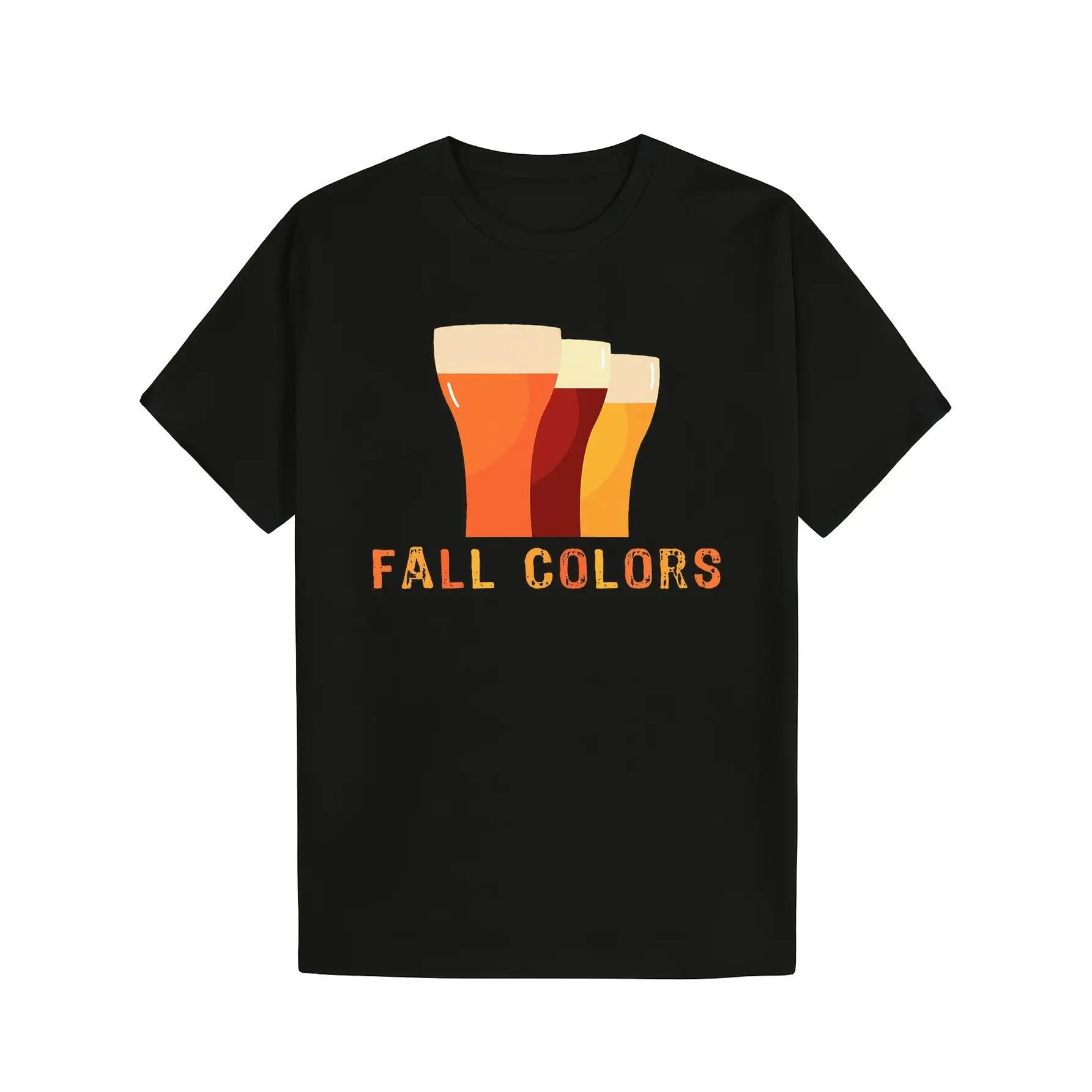 

Funny Beer T-shirt Men Women Fall Colors Slogan Tee Autumn Graphic Top Casual Cotton Loose Fit Unisex Streetwear