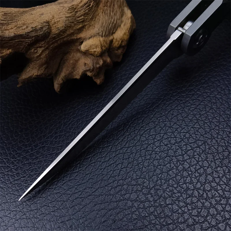 سكين جيب ميكانيكي خارجي 7Cr13Mov شفرة فولاذية خارجية تكتيكية عسكرية للتخييم والتنزه والبقاء على قيد الحياة EDC سكين للفرد #3