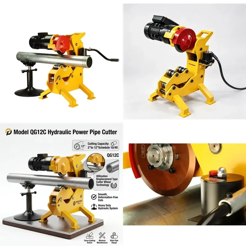 for Electric Hydraulic Steel Pipe Cutting Machine Heavy Duty Metal Pipe Cutter Industrial Grade Tube Cutting Tool for