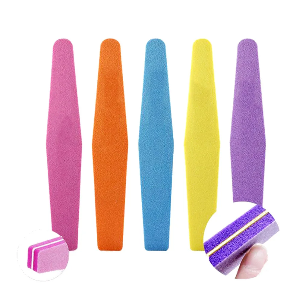 5Pcs Nail Buffing Files Sponge Nail Shiner Set for on Natural False Nails Easy to Use Manicure Tool Kit