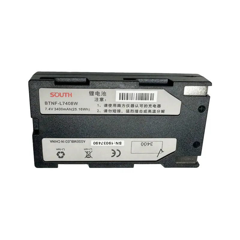 2 Buah Baterai GPS RTK 7.4V 3400MAh BTNF-L7408W untuk Instrumen Survei GNSS Seri South 9600 S82 GPS S82 S86 S82T S86T GNSS