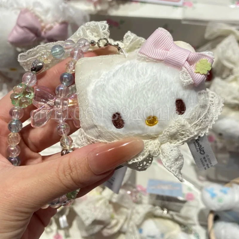 

Оригинальный плюшевый брелок Sanrio в лесном стиле с кружевом Hello Kitty, My Melody, Cinnamoroll, маленькая сумка-тоут, декоративная наклейка