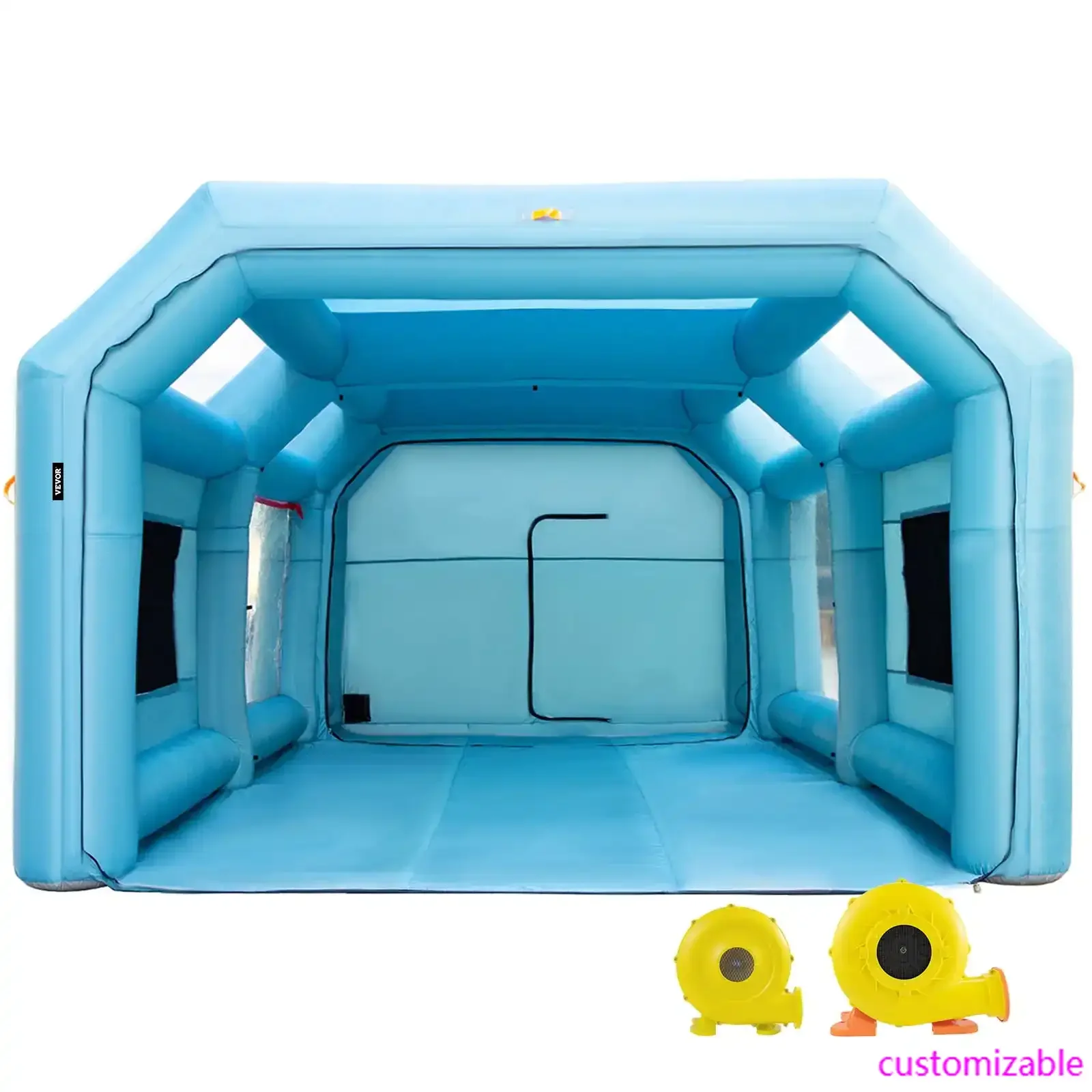 

Portable Inflatable Paint Booth, 26x15x10ft Inflatable Spray Booth, Car Paint Tent w/ Air Filter System & 2 Blowers, Upgraded