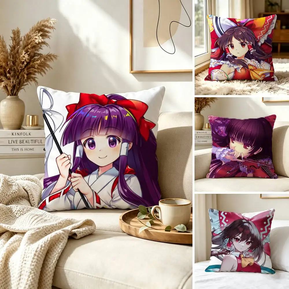 Hakurei Reimu Touhou Project Pillow Case for Sofa Living Room Home office Decor Protective Cover