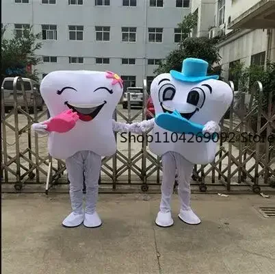 Factory Direct EVA Material Tooth Mascot Costume Cartoon Apparel Dental Health Advertisements and Publicity Cosplay Anime Adult