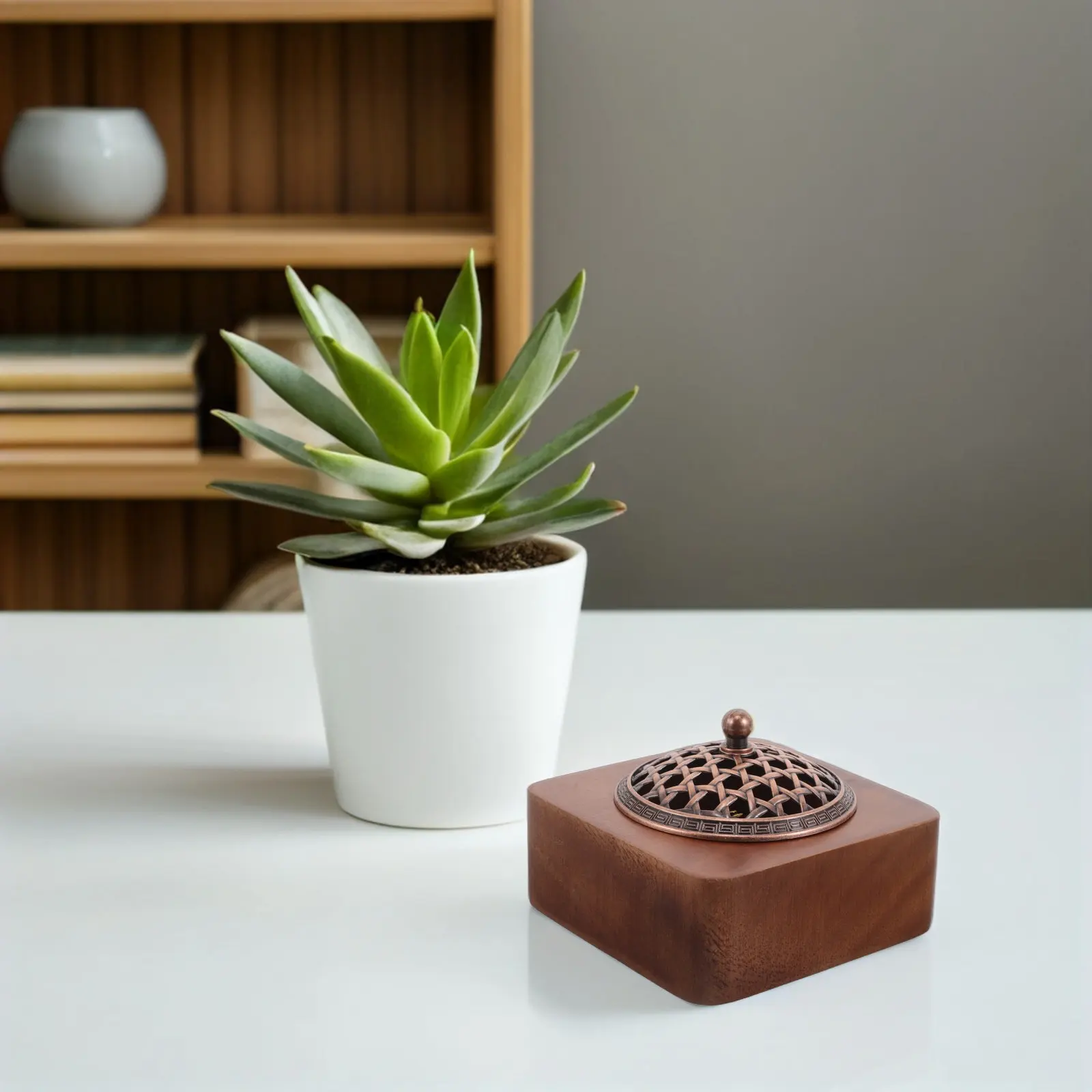3Pcs Incense Burner For Living Room Decor Autumn Home Decor Chinese Aromatherapy Indoor Delicate Carved Lid Study