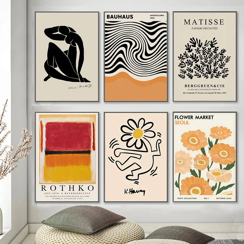 

Yayoi Kusama Mattis Wall Art Poster Flower Figures Abstract Canvas Painting Home Decor Living Room Bedroom Literary Style Poster